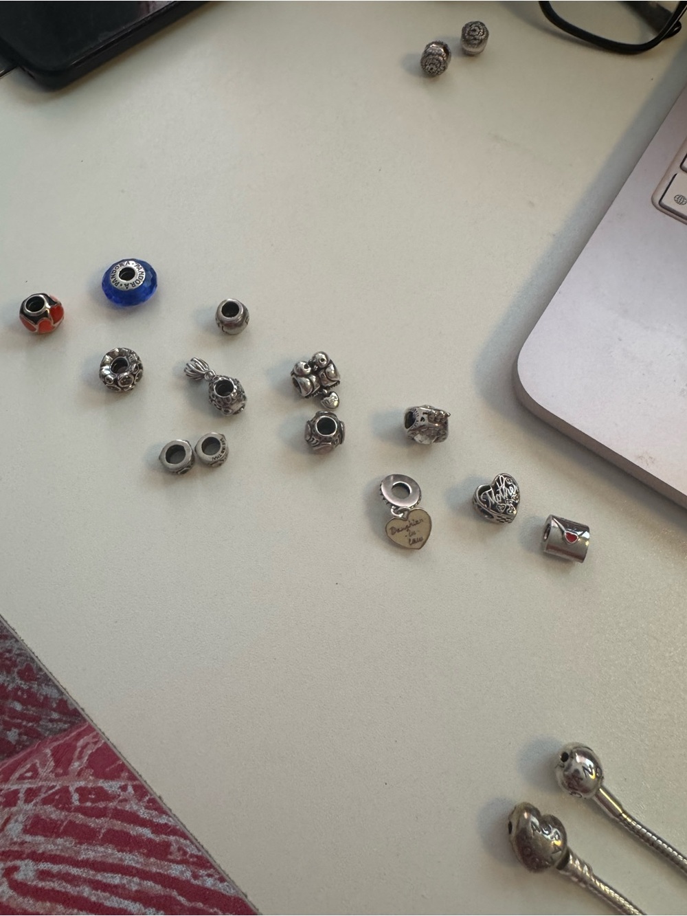 Pandora sterling, two bracelets and 12 charms authentic